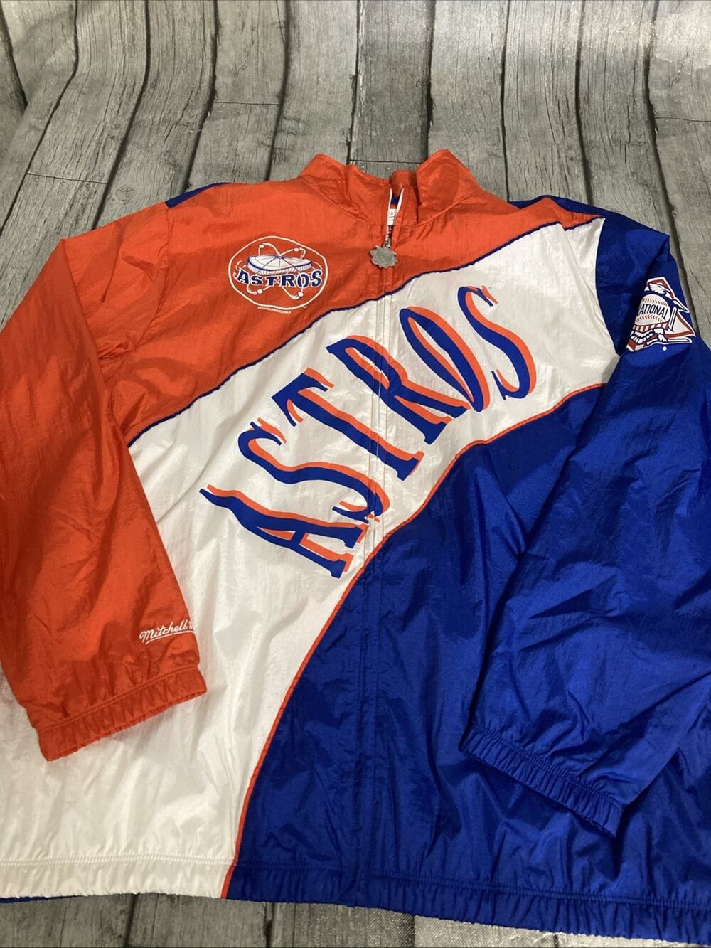 NWT Men’s Mitchell & Ness Houston Astros Retro Arched Windbreaker Jacket XL